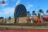 Wandmalerei an einer Straße in Abu Dhabi. Foto: Oliver Heider