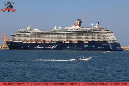 Die Mein Schiff 3 im Hafen von Muscat. Foto: Oliver Heider